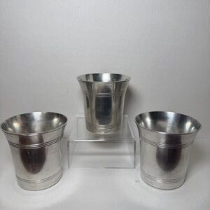 *3* VTG Williamsburg 3" Stieff Pewter Wine / Shot Cup CW49- 26 27 30